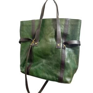 Valentina Green and Black Shoulder Bag